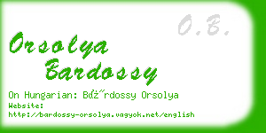 orsolya bardossy business card